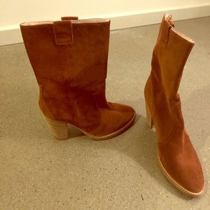 Real suede boots